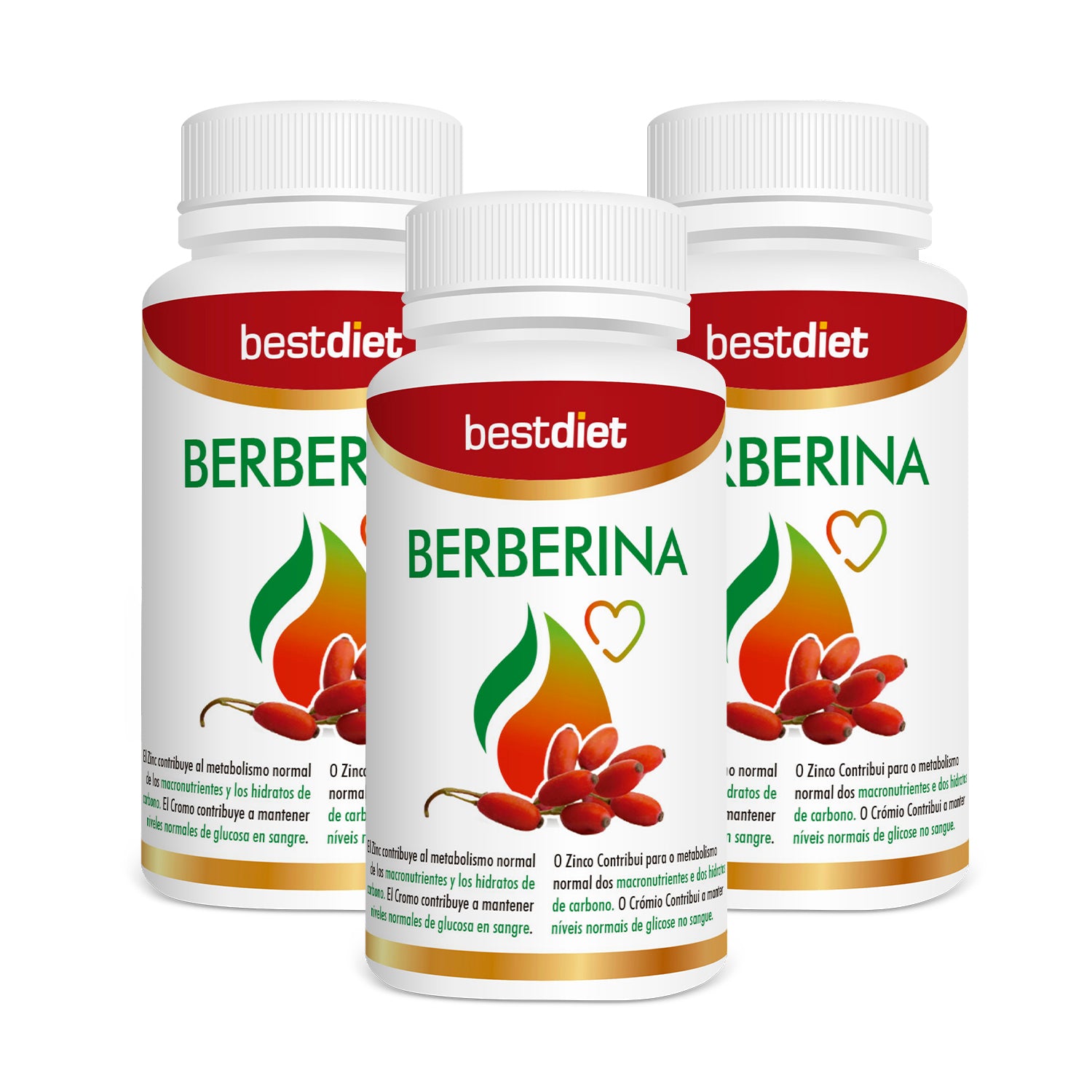 SUP Berberina 30 Cápsulas -  Regulador de Glucosa, Colesterol y Peso | Antioxidante Natural