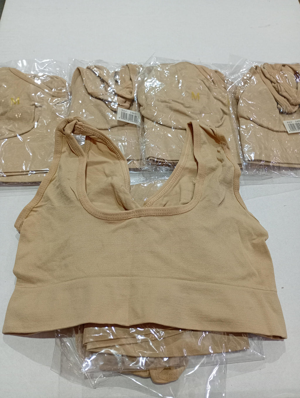 Sujetador deportiva sin costuras beige S/M - additional image 1