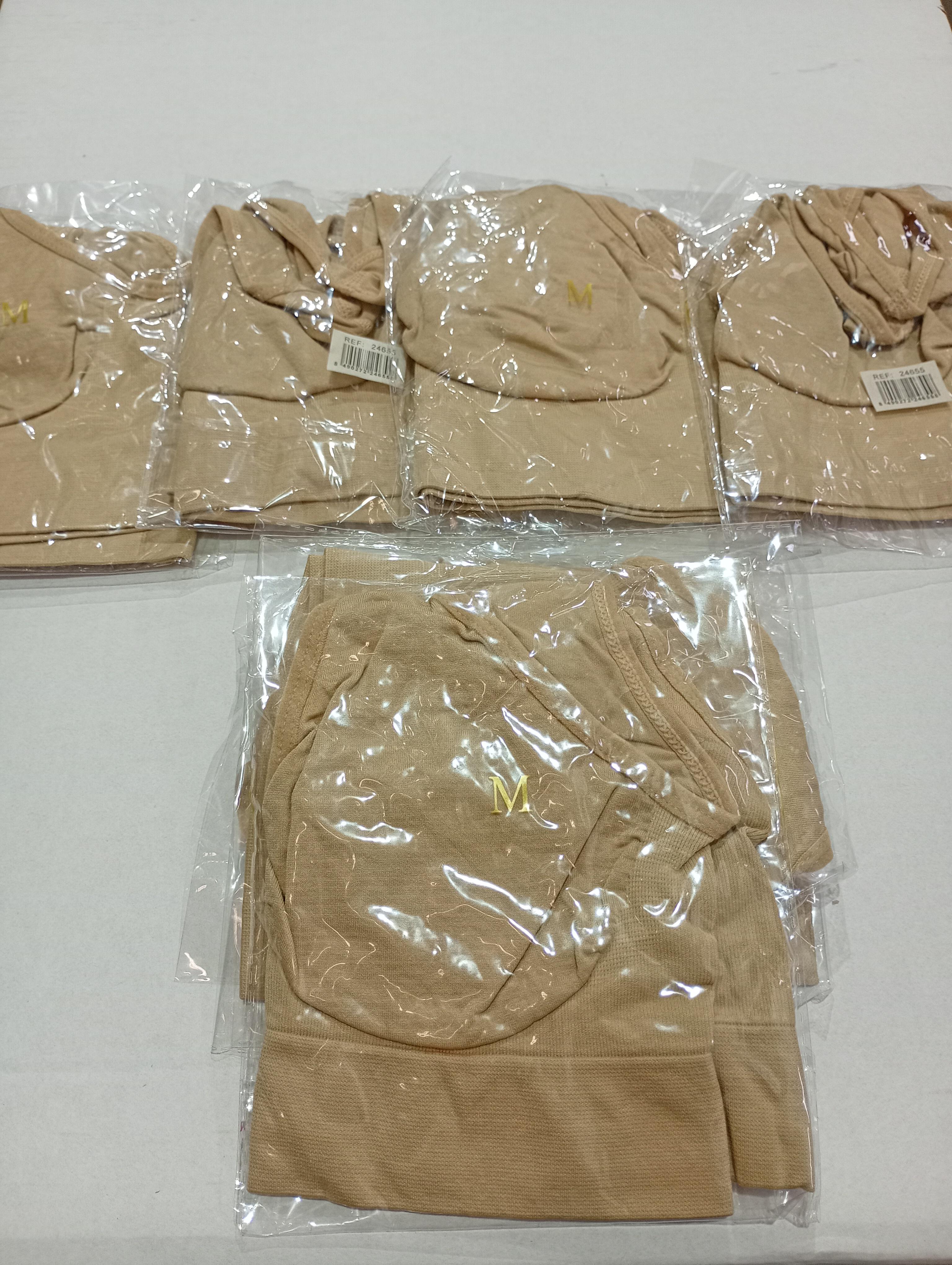 Sujetador deportiva sin costuras beige S/M